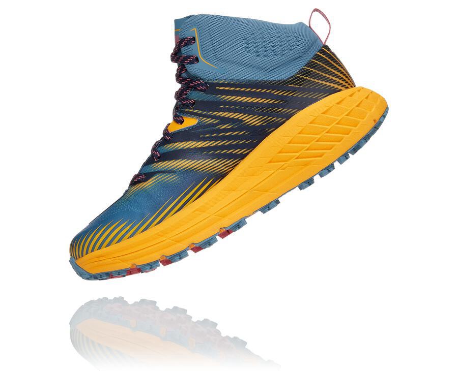 Hoka One One Trailsko Dame - Speedgoat Mid Gore-Tex 2 - Blå - 316079INT